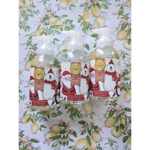 3 Michel Design Works Joyful Christmas foaming hand soap with pump, aloe vera
